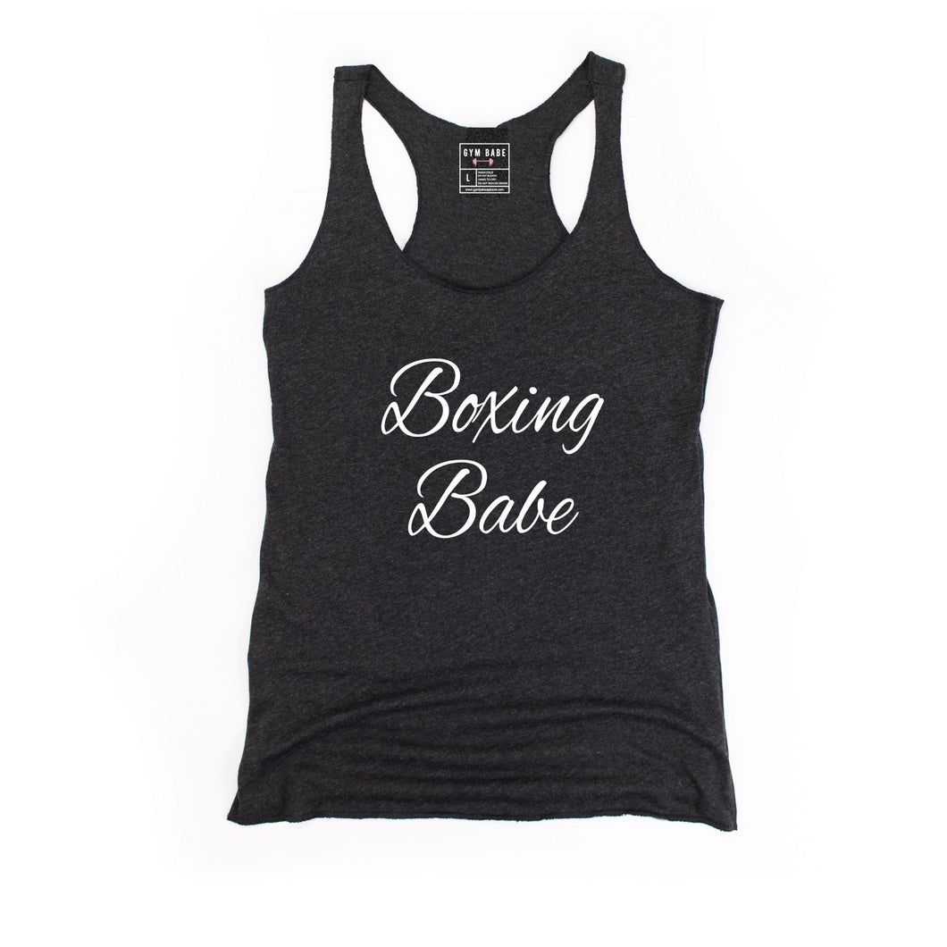 Boxing Babe Racerback Tank - Gym Babe Apparel