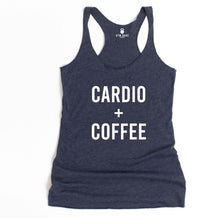 Load image into Gallery viewer, Cardio And Coffee Racerback Tank - Gym Babe Apparel
