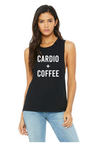 Load image into Gallery viewer, Cardio And Coffee Muscle Tank - Gym Babe Apparel
