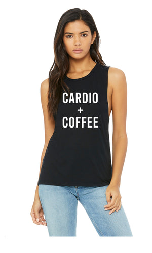 Cardio And Coffee Muscle Tank - Gym Babe Apparel