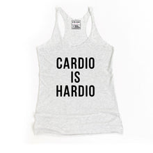 Load image into Gallery viewer, Cardio Is Hardio Racerback Tank - Gym Babe Apparel
