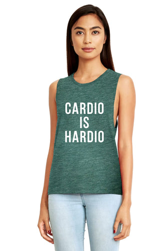 Cardio Is Hardio Muscle Tank - Gym Babe Apparel
