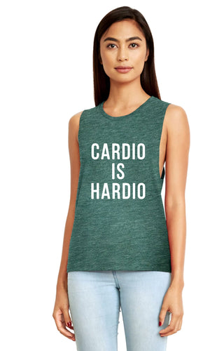 Cardio Is Hardio Muscle Tank - Gym Babe Apparel