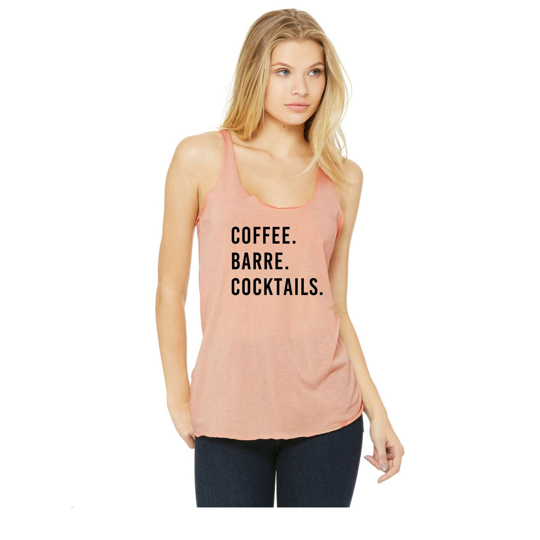 Coffee Barre Cocktails Racerback Tank - Gym Babe Apparel