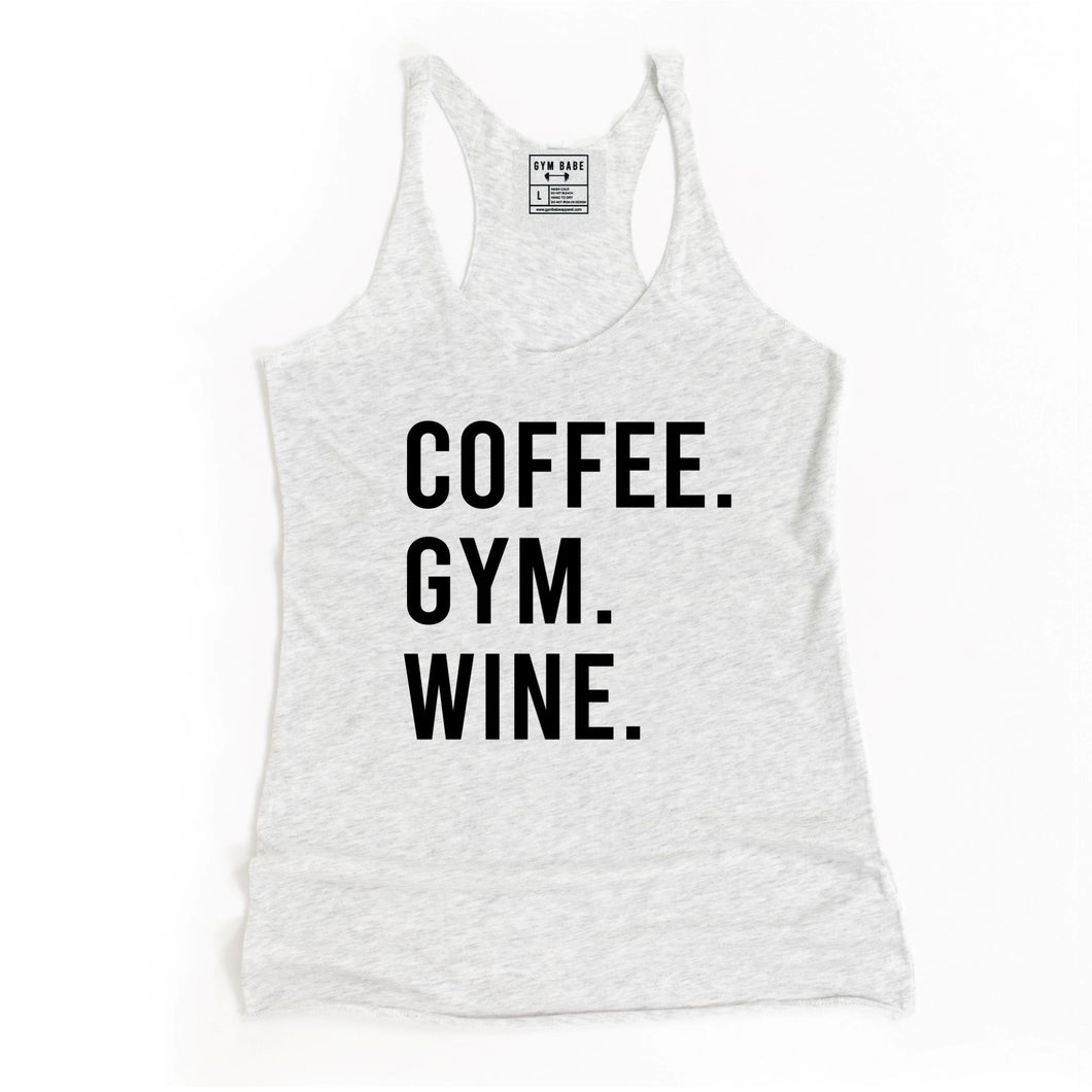 Coffee Gym Wine Racerback Tank - Gym Babe Apparel