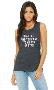 Dear Fat Muscle Tank - Gym Babe Apparel