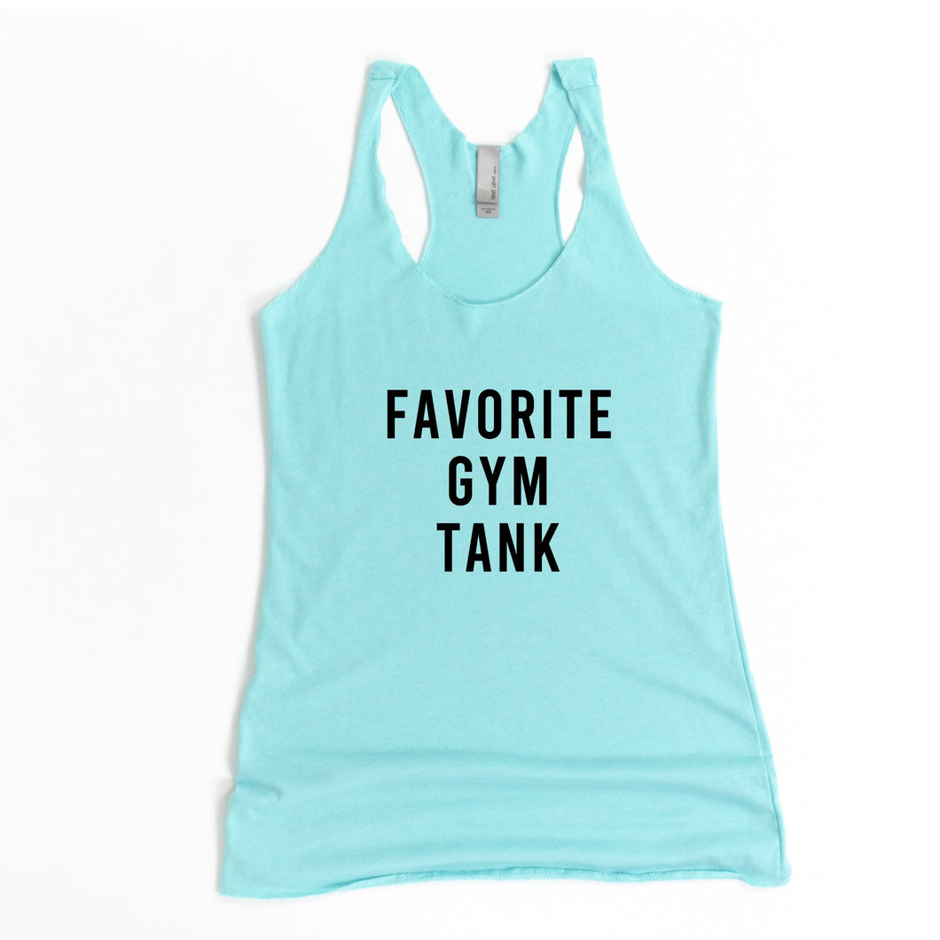 Favorite Gym Tank Racerback Tank - Gym Babe Apparel