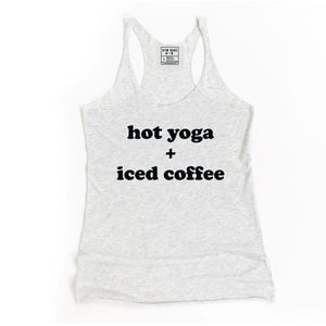 Hot Yoga and Cold Coffee Racerback Tank - Gym Babe Apparel