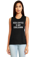 Load image into Gallery viewer, Iced Coffee Is My Cooldown Muscle Tank - Gym Babe Apparel
