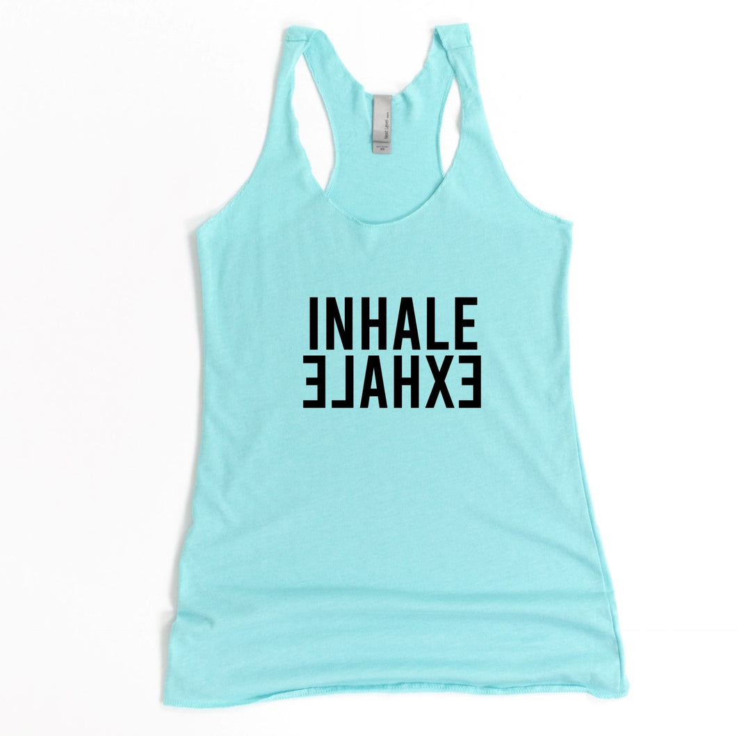 Inhale Exhale Racerback Tank - Gym Babe Apparel