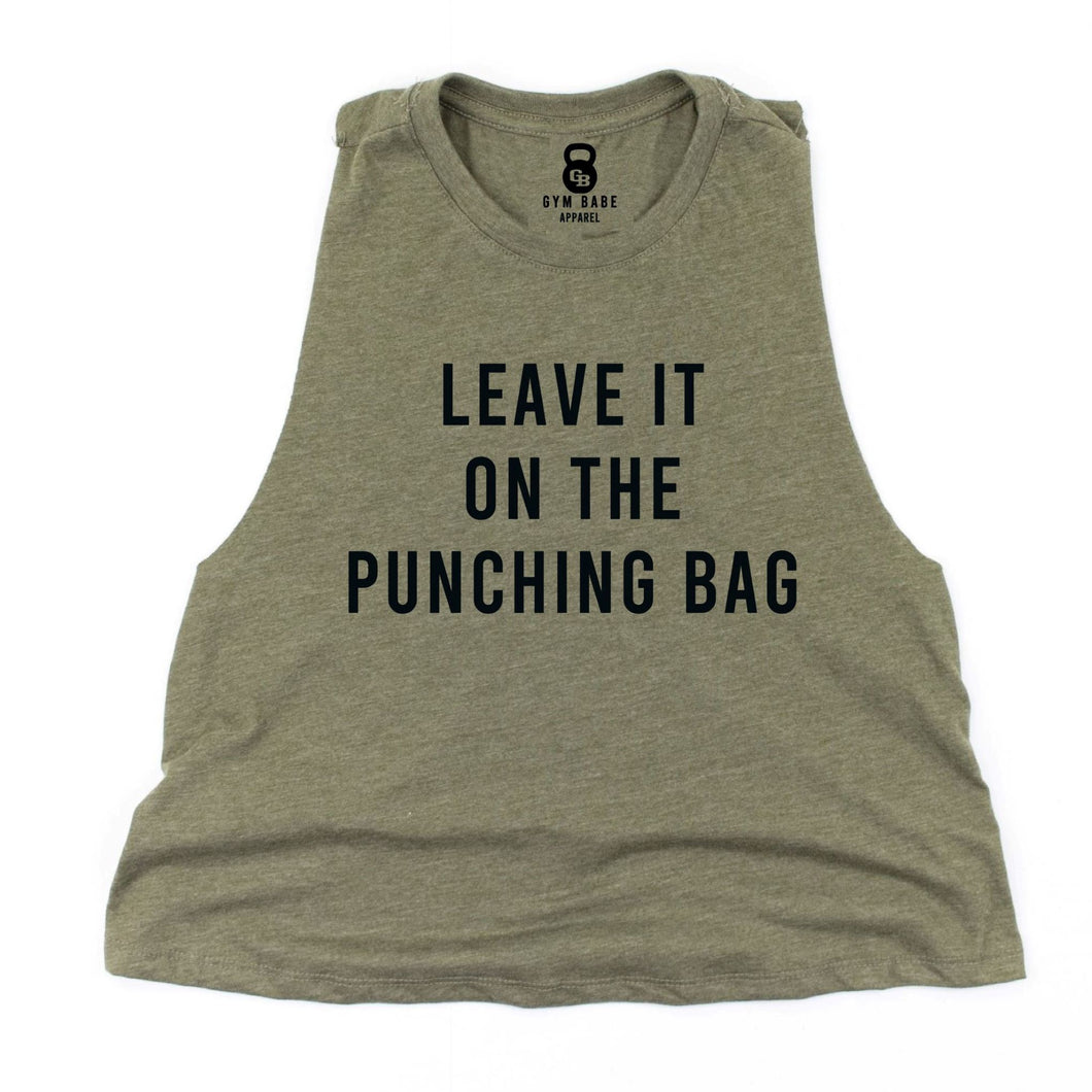 Leave It On The Punching Bag Crop Top - Gym Babe Apparel