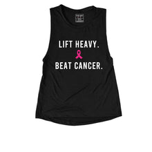 Load image into Gallery viewer, Lift Heavy Beat Cancer Muscle Tank - Gym Babe Apparel
