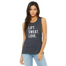 Load image into Gallery viewer, Lift Sweat Love Muscle Tank - Gym Babe Apparel
