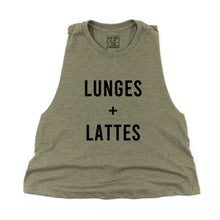 Load image into Gallery viewer, Lunges and Lattes Crop Top - Gym Babe Apparel
