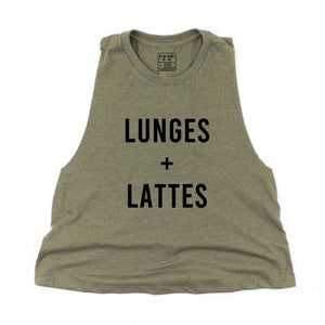 Lunges and Lattes Crop Top - Gym Babe Apparel