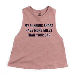 My Running Shoes Crop Top - Gym Babe Apparel