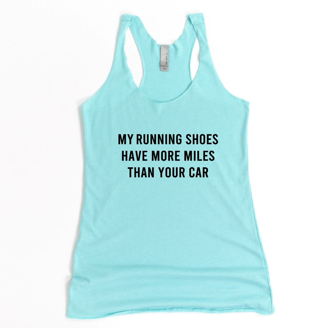 My Running Shoes Racerback Tank - Gym Babe Apparel