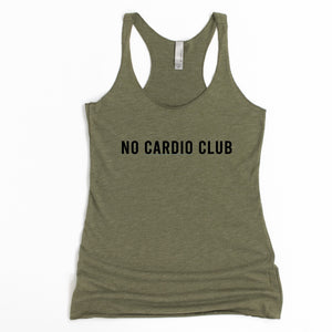 No Cardio Club Racerback Tank - Gym Babe Apparel