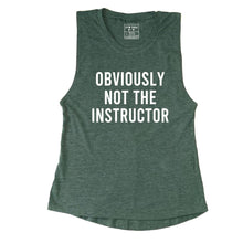 Load image into Gallery viewer, Obviously Not The Instructor Muscle Tank - Gym Babe Apparel
