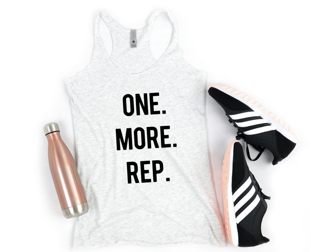 One More Rep - Racerback Tank - Gym Babe Apparel