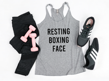 Load image into Gallery viewer, Resting Boxing Face - Racerback Tank - Gym Babe Apparel
