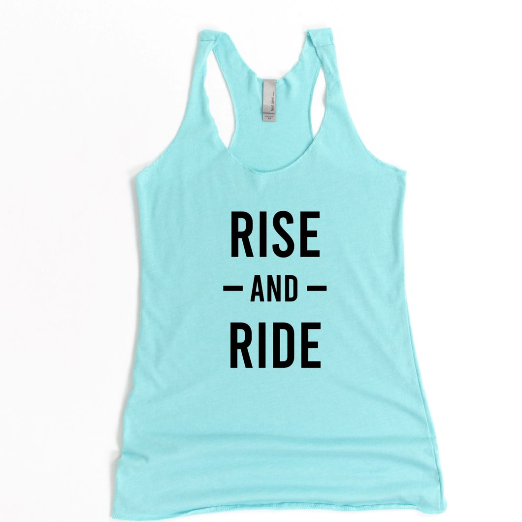 Rise and Ride Racerback Tank - Gym Babe Apparel