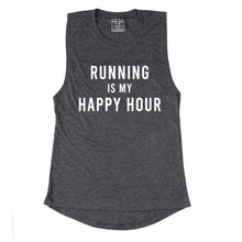 Load image into Gallery viewer, Running Is My Happy Hour Muscle Tank - Gym Babe Apparel
