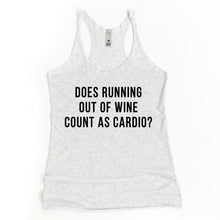 Load image into Gallery viewer, Does Running Out Of Wine Racerback Tank - Gym Babe Apparel
