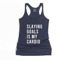 Load image into Gallery viewer, Slaying Goals Racerback Tank - Gym Babe Apparel

