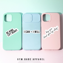 Load image into Gallery viewer, Workout Sticker I Can and I Will - Gym Babe Apparel
