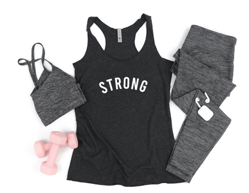 Strong - Racerback Tank - Gym Babe Apparel