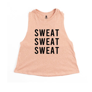 Sweat Sweat Sweat Crop Top - Gym Babe Apparel