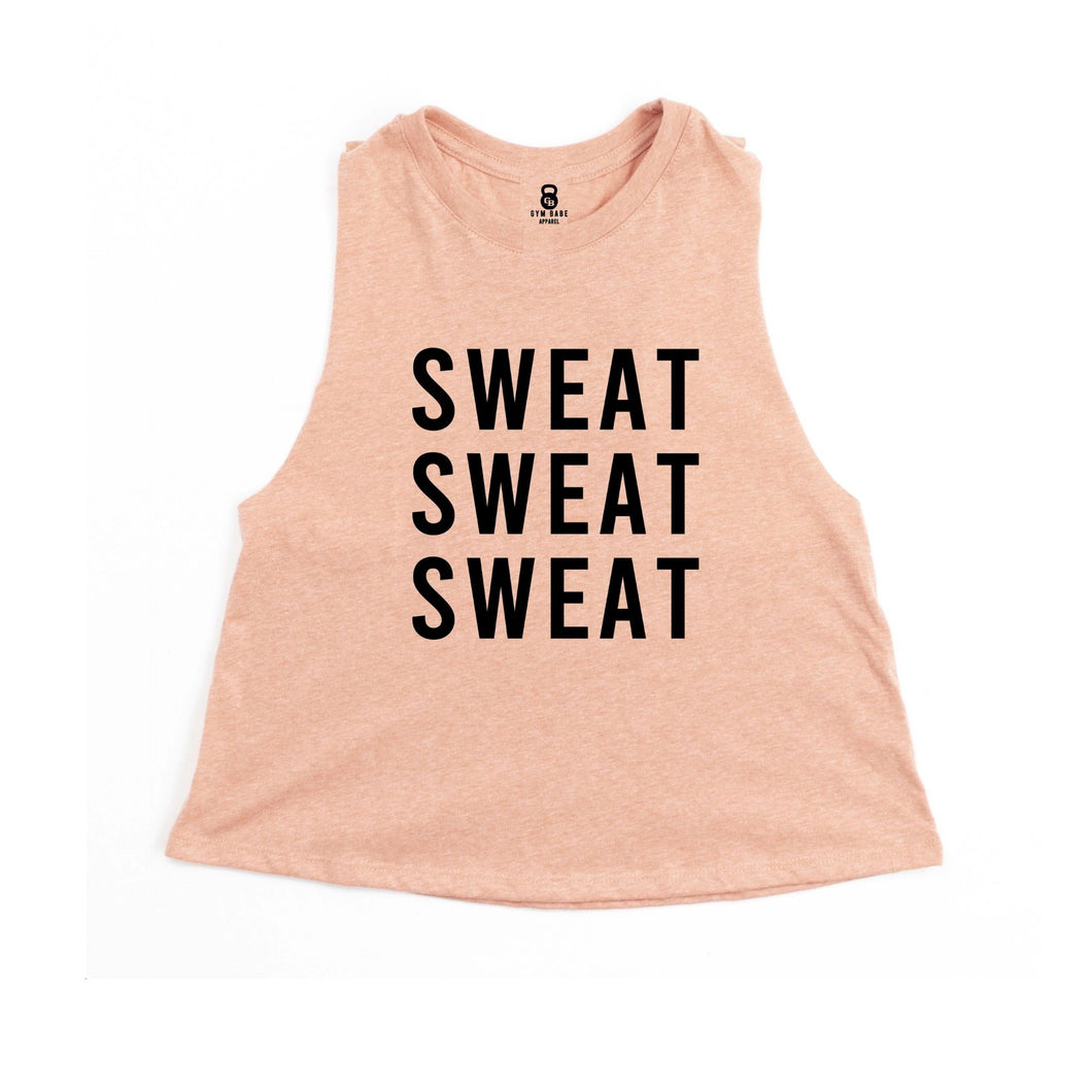 Sweat Sweat Sweat Crop Top - Gym Babe Apparel