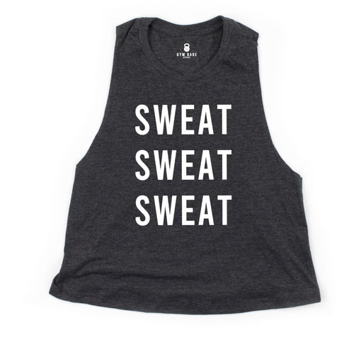 Sweat Sweat Sweat Crop Top - Gym Babe Apparel