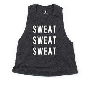 Sweat Sweat Sweat Crop Top - Gym Babe Apparel