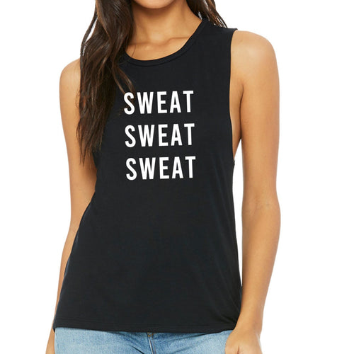 Sweat Sweat Sweat Muscle Tank - Gym Babe Apparel