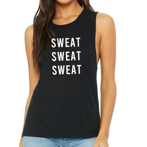 Sweat Sweat Sweat Muscle Tank - Gym Babe Apparel