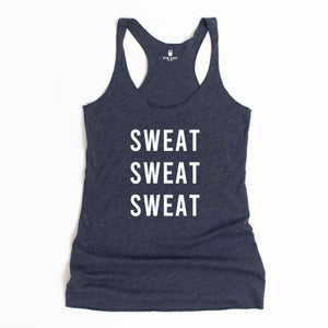 Sweat Sweat Sweat Racerback Tank - Gym Babe Apparel