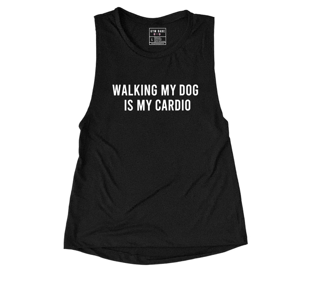 Walking My Dog Muscle Tank - Gym Babe Apparel