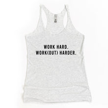 Load image into Gallery viewer, Work Hard, Workout Harder Racerback Tank - Gym Babe Apparel
